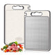 Stainless Steel Cutting Board Set, Double Sided Kitchen Chopping Boards, Titanium-Finish, Dishwasher Safe