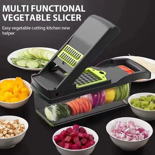Multifunctional 12-in-1 Vegetable Slicer Cutter