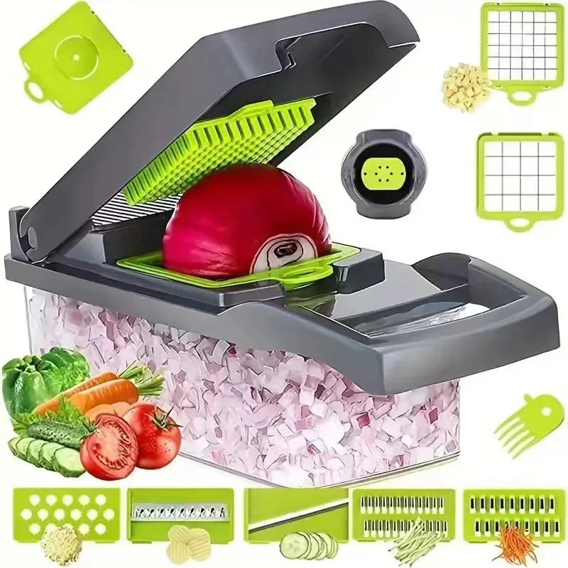 Multifunctional 12-in-1 Vegetable Slicer Cutter